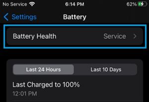 Battery Health on iPhone